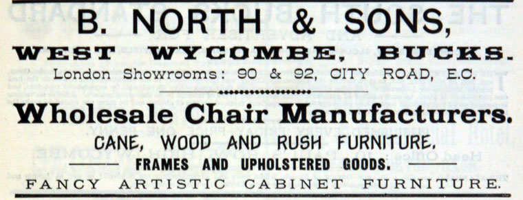 Newspaper small ad for B North and Sons